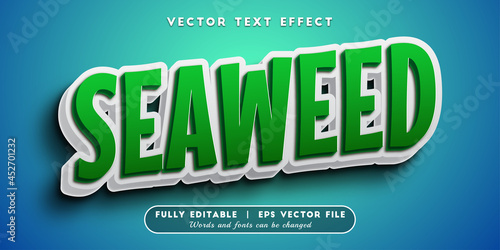 Text effects 3d seaweed, editable text style