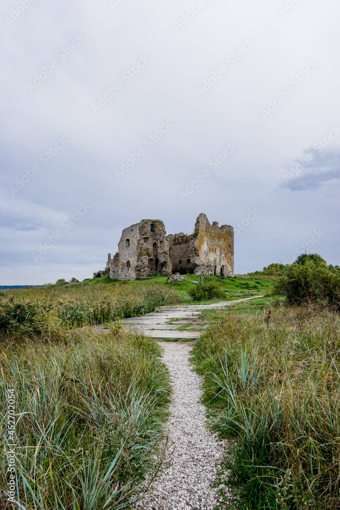 view of the castle ruins at Toolse in northern Estonia view of the castle ruins at Toolse in northern Estonia