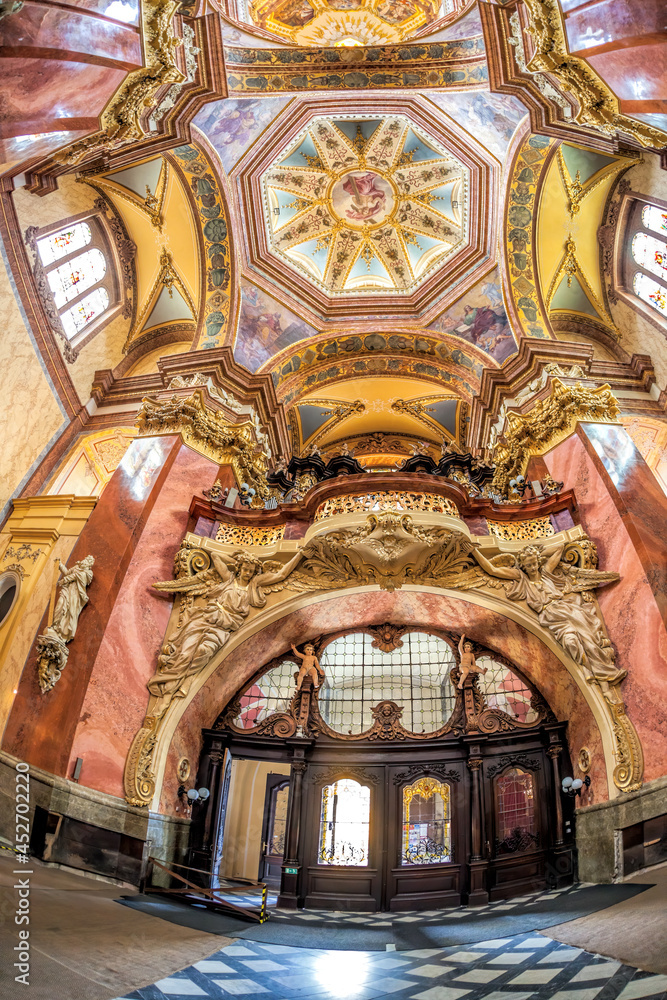 Interior of St. Michael’s Church in Olomouc (UNESCO) Czech Republic