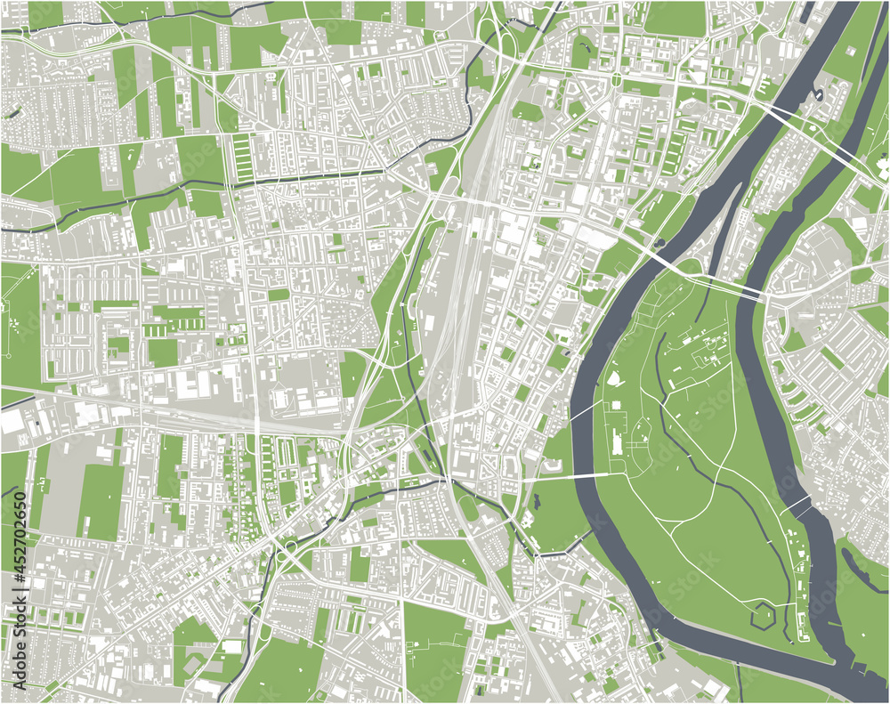 Fototapeta premium map of the city of Magdeburg, Germany