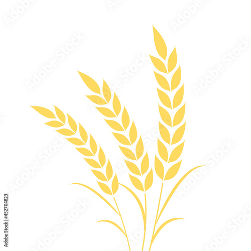 Wheat pattern wallpaper. oat symbol. free space for text.