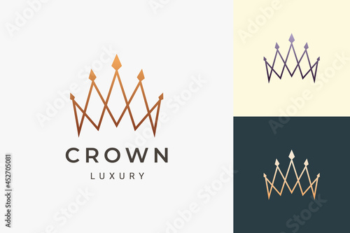 Crown logo in luxury style represent king and queen