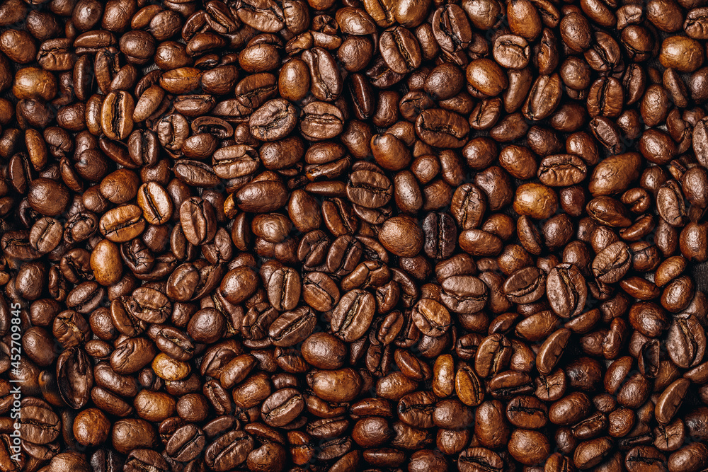 Fototapeta premium Roasted coffee bean seed, caffeine