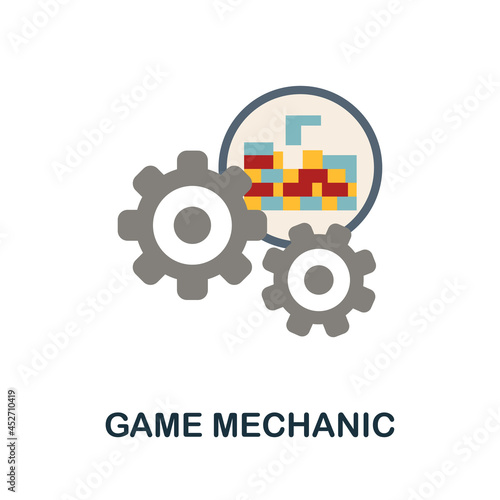 Game Mechanic flat icon. Simple sign from gamification collection. Creative Game Mechanic icon illustration for web design, infographics and more