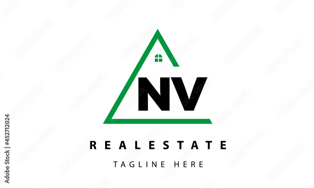 creative real estate NV latter logo vector