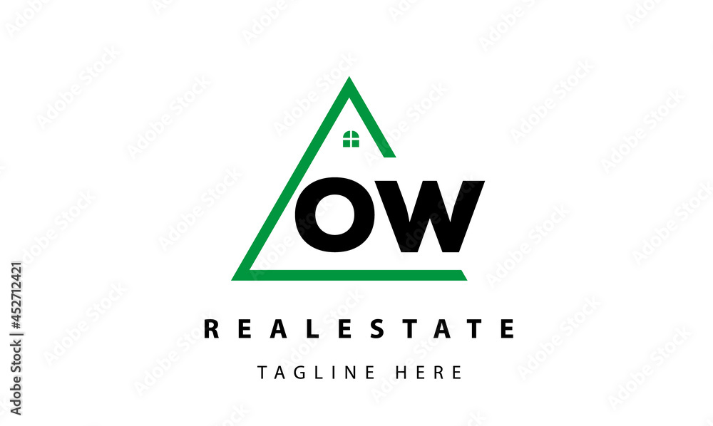 creative real estate OW latter logo vector creative real estate OW latter logo vector