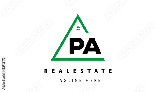 creative real estate PA latter logo vector