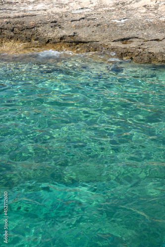 transparent sea on a boat trip in Egina Greece © sergioboccardo