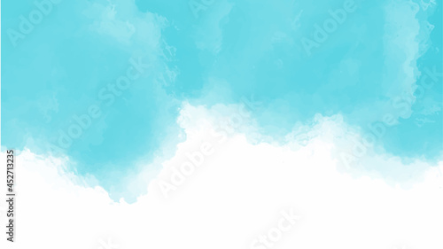 Blue watercolor background for your design, watercolor background concept, vector.