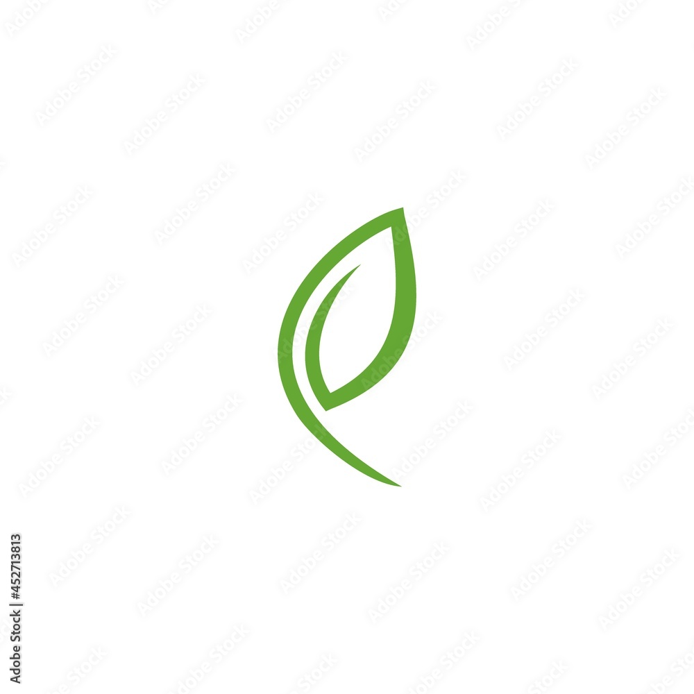 Green Leaf Icon Vector Illustrations nature