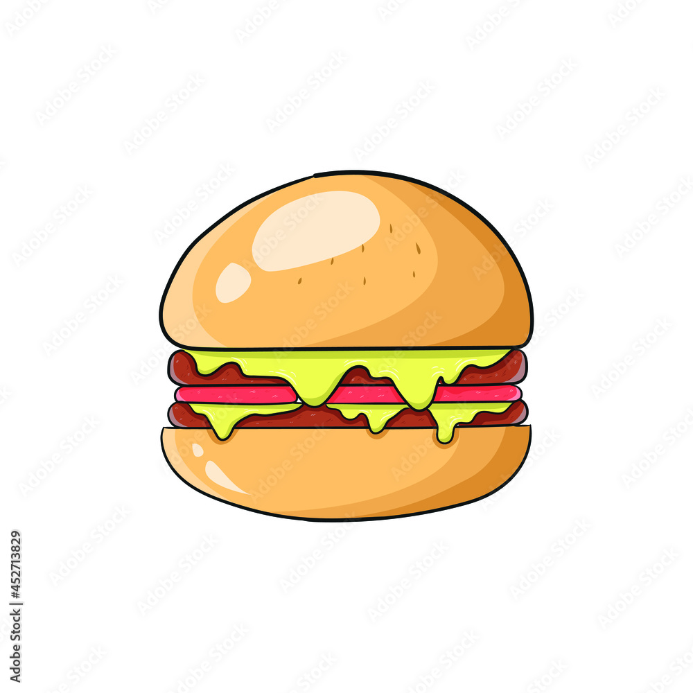 hamburger design vector with white background hamburger design vector with white background
