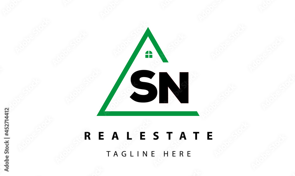 creative real estate SN latter logo vector creative real estate SN latter logo vector