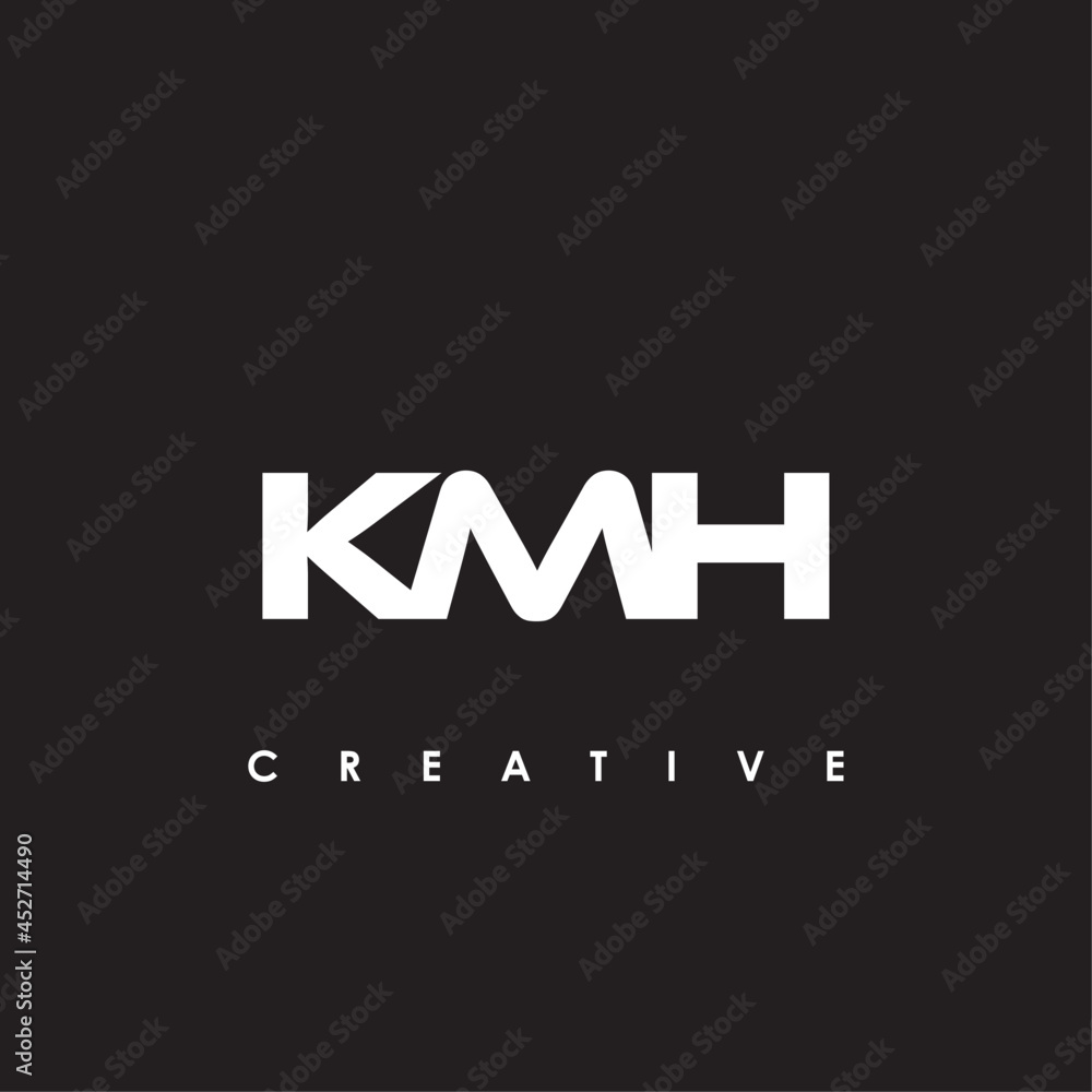 Obraz premium KMH Letter Initial Logo Design Template Vector Illustration