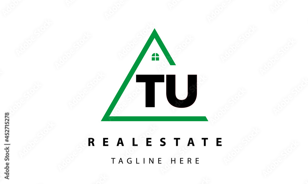 creative real estate TU latter logo vector