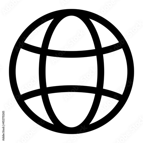 Globe Line Icon Vector