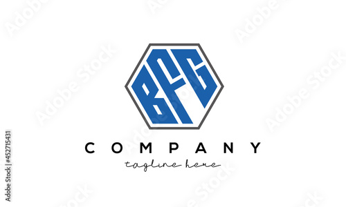 letters BFG creative polygon logo victor template photo