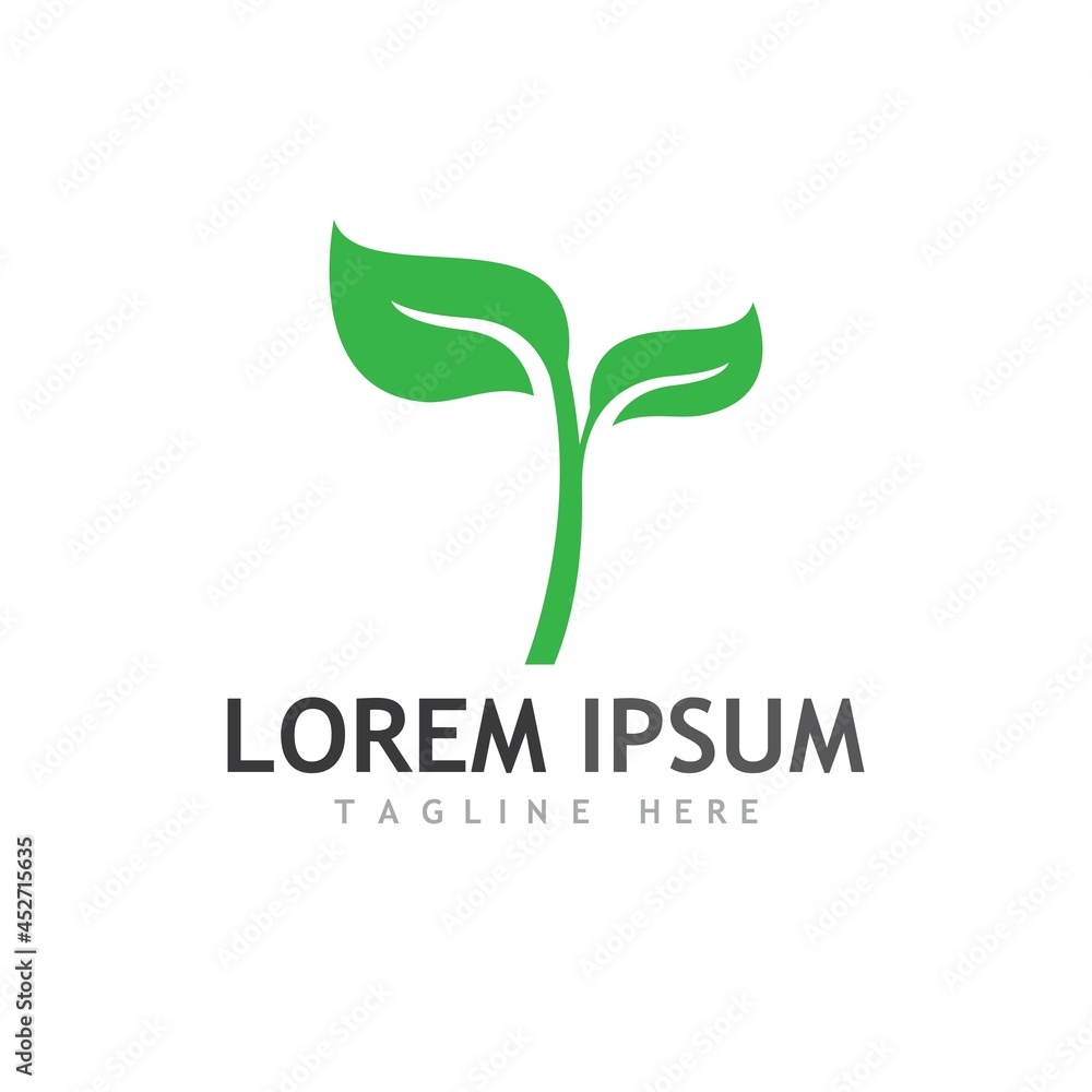 Obraz premium leaf logo and vector images