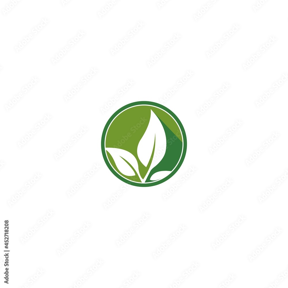 Green Leaf Icon Vector Illustrations nature Green Leaf Icon Vector Illustrations nature