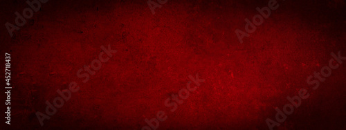 Red black stone concrete paper texture background panorama banner long, with space for text