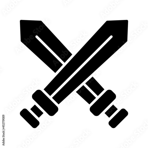 War Glyph Vector Line Icon Design