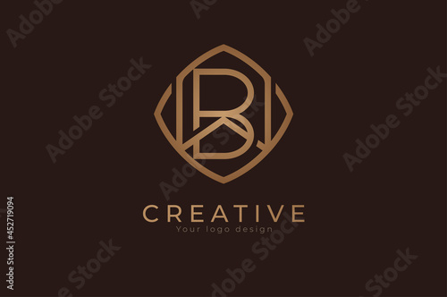 initial letter BW Monogram logo, usable for personal, wedding, branding and business logos, Flat Logo Design Template, vector illustration