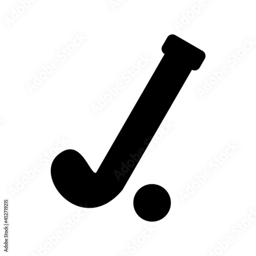 Hockey Glyph Vector Line Icon Design