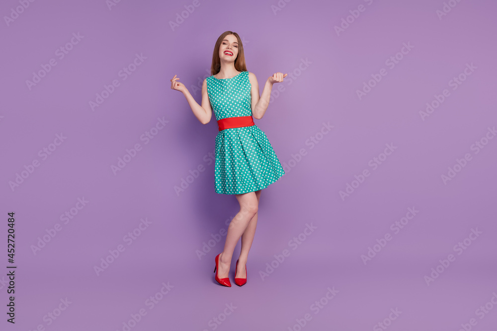Φωτογραφία Portrait of dream pretty lady have fun party wear short fancy dress