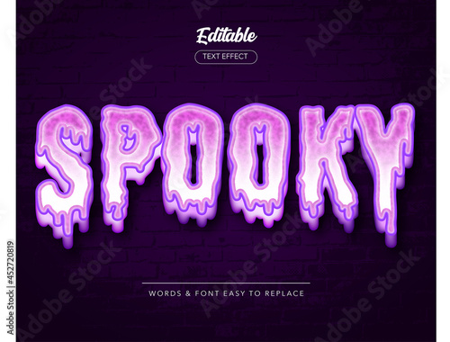 Halloween Theme Style Vector Text Effect
