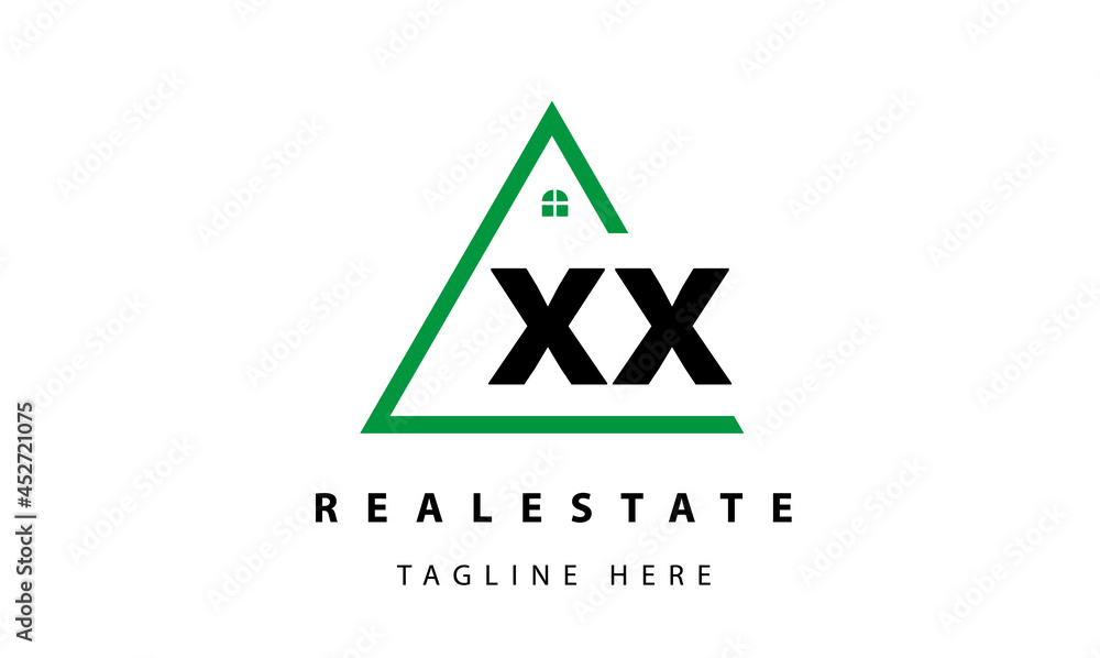 creative real estate XX latter logo vector creative real estate XX latter logo vector