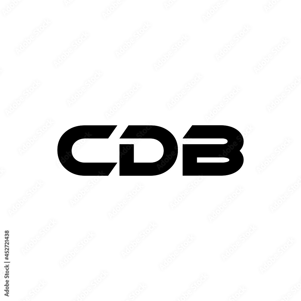CDB letter logo design with white background in illustrator, vector logo modern alphabet font overlap style. calligraphy designs for logo, Poster, Invitation, etc.