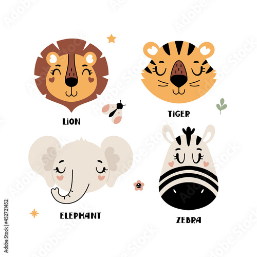 Vector collection of cute animal