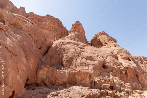 Fantastically  beautiful landscape in summer in Timna National Park near Eilat  southern Israel.