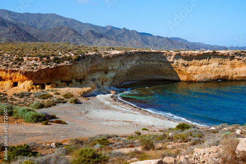 Cala Blanca beach in Lorca, Spain photo
