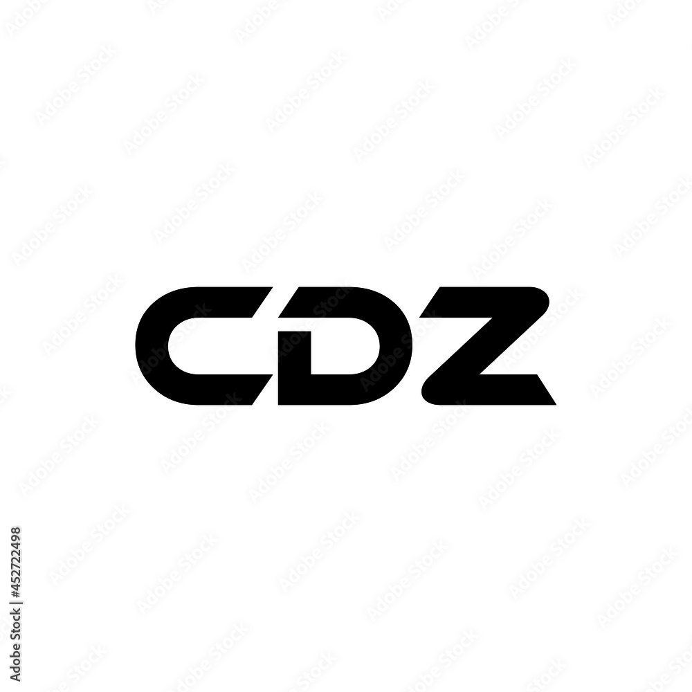 CDZ letter logo design with white background in illustrator, vector logo modern alphabet font overlap style. calligraphy designs for logo, Poster, Invitation, etc.