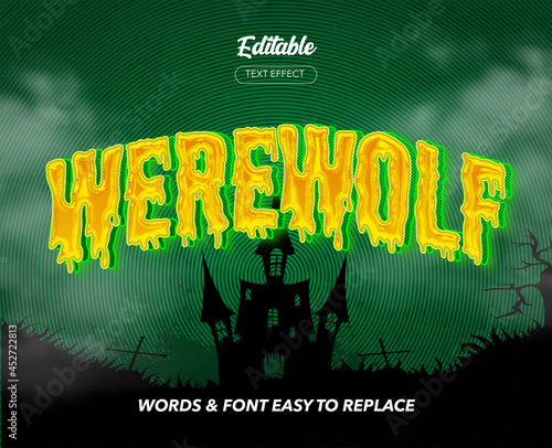Horror movie Theme Style Vector Text Effect