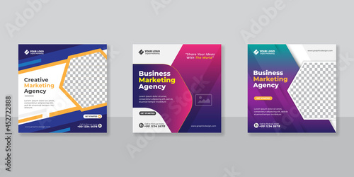 Digital business marketing social media post template.