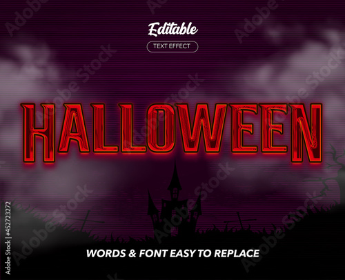 Halloween Theme Style Vector Text Effect