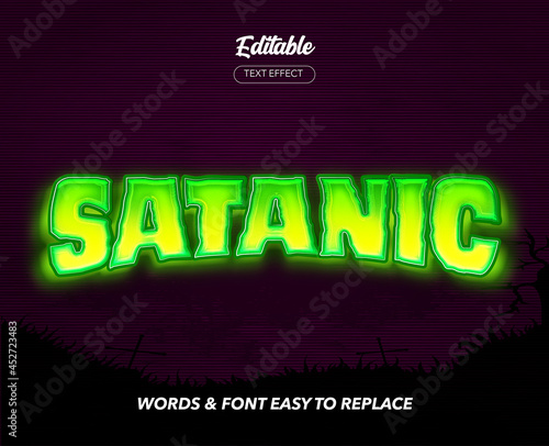 Halloween Theme Style Vector Text Effect