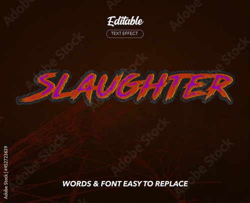 Halloween Theme Style Vector Text Effect