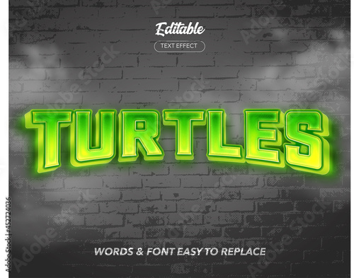 Ninja Theme Style Vector Text Effect