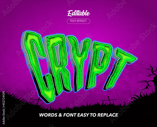 Horror Comic Theme Style Vector Text Effect