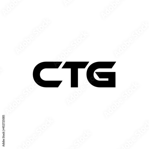 CTG letter logo design with white background in illustrator, vector logo modern alphabet font overlap style. calligraphy designs for logo, Poster, Invitation, etc.