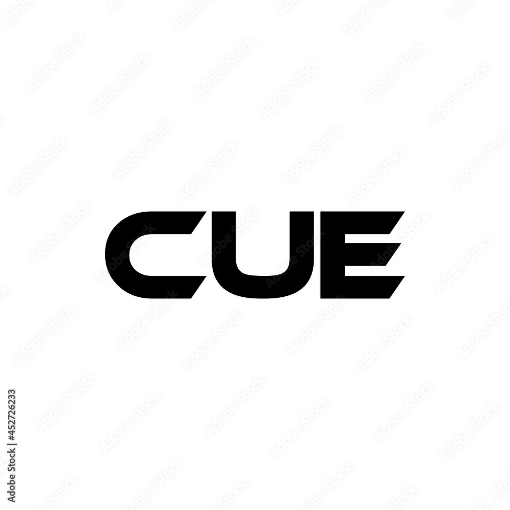 CUE letter logo design with white background in illustrator, vector logo modern alphabet font overlap style. calligraphy designs for logo, Poster, Invitation, etc.