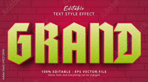 Editable text effect, Grand text on headline movies style effect