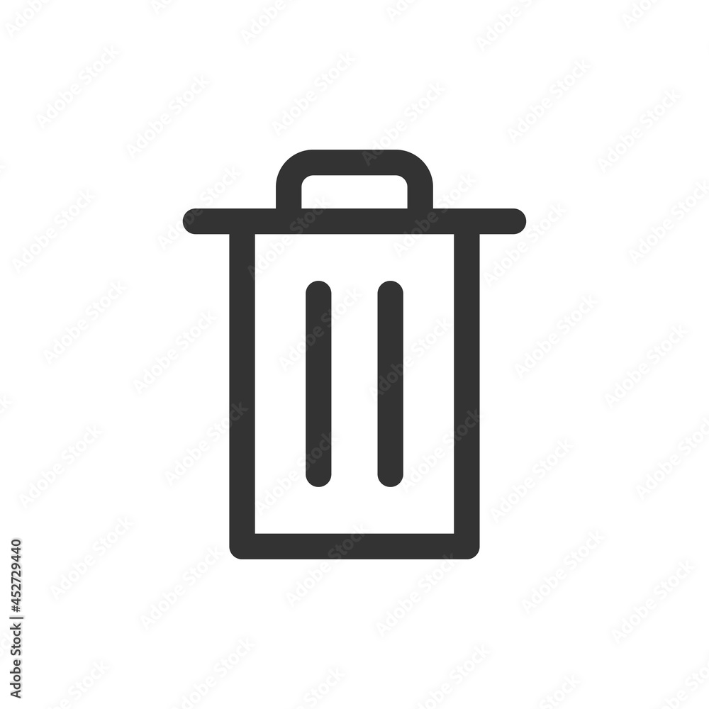 Trash icon isolated on white background. Litter symbol modern, simple, vector, icon for website design, mobile app, ui. Vector Illustration Trash icon isolated on white background. Litter symbol modern, simple, vector, icon for website design, mobile app, ui. Vector Illustration