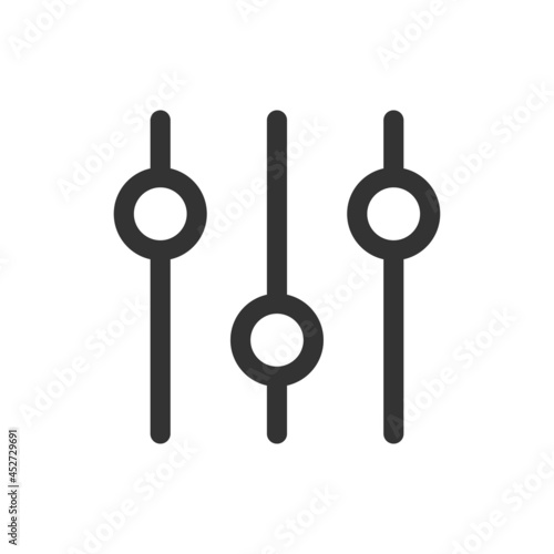 Vertical adjustment icon isolated on white background. Filter button symbol modern, simple, vector, icon for website design, mobile app, ui. Vector Illustration
