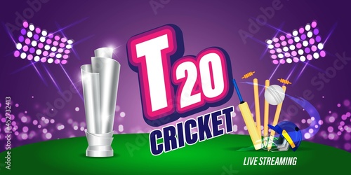 ICC Men's T20 World Cup cricket championship abstract background.