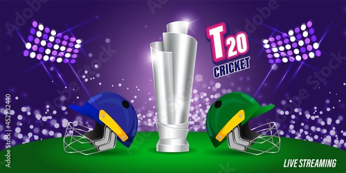 ICC Men's T20 World Cup cricket championship abstract background.