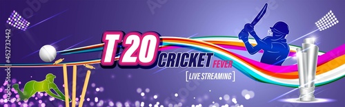 ICC Men's T20 World Cup cricket championship abstract background.