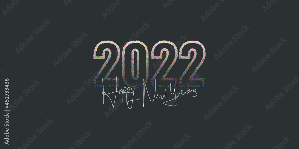 Happy new year 2022 illustration template design Happy new year 2022 illustration template design